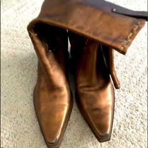 BCBG metallic cowboy boots